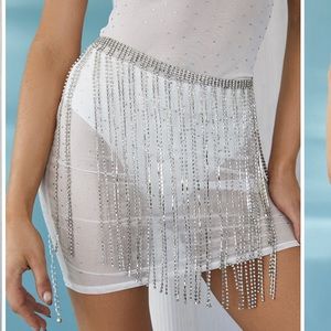 NWT 12th tribe fringe rhinestone belt / skirt eras tour